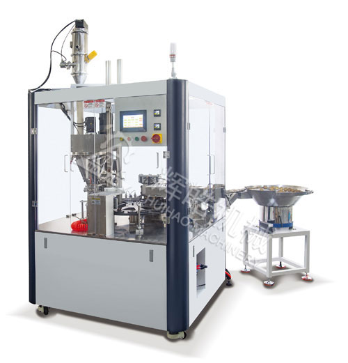 CCM-80-01圓盤單頭咖啡膠囊灌裝扣蓋一體機