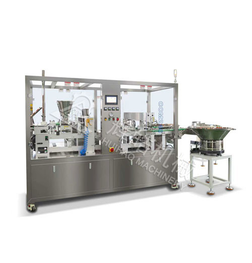 CCM-240-01直線四列咖啡膠囊灌裝扣蓋一體機(jī)